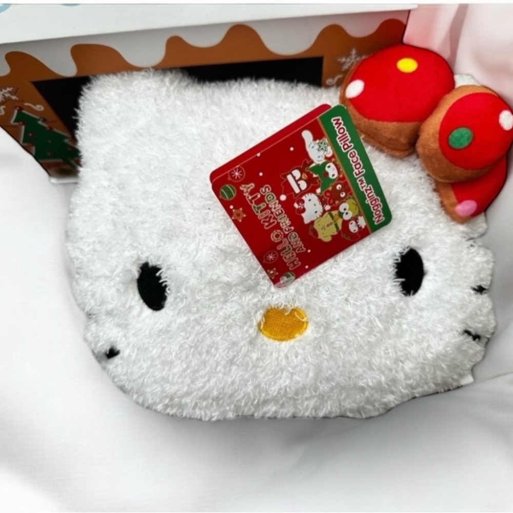 Hello Kitty Christmas Gingerbread Holiday Plush Pillow with Box